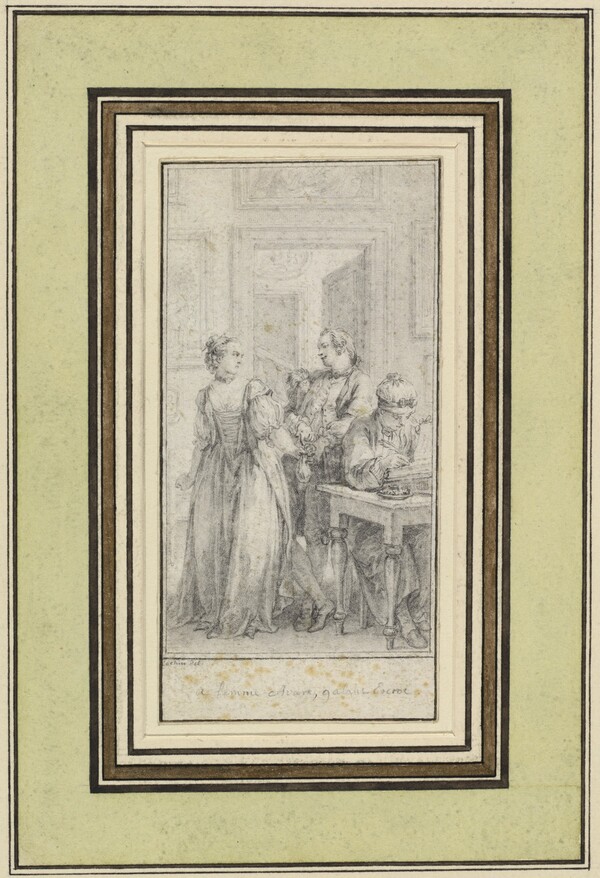 Eighth Day, First Story, Madonna Ambruogia Gives Her Husband the Two Hundred Florins She Was Given by Gulfardo in Payment for Her Favors