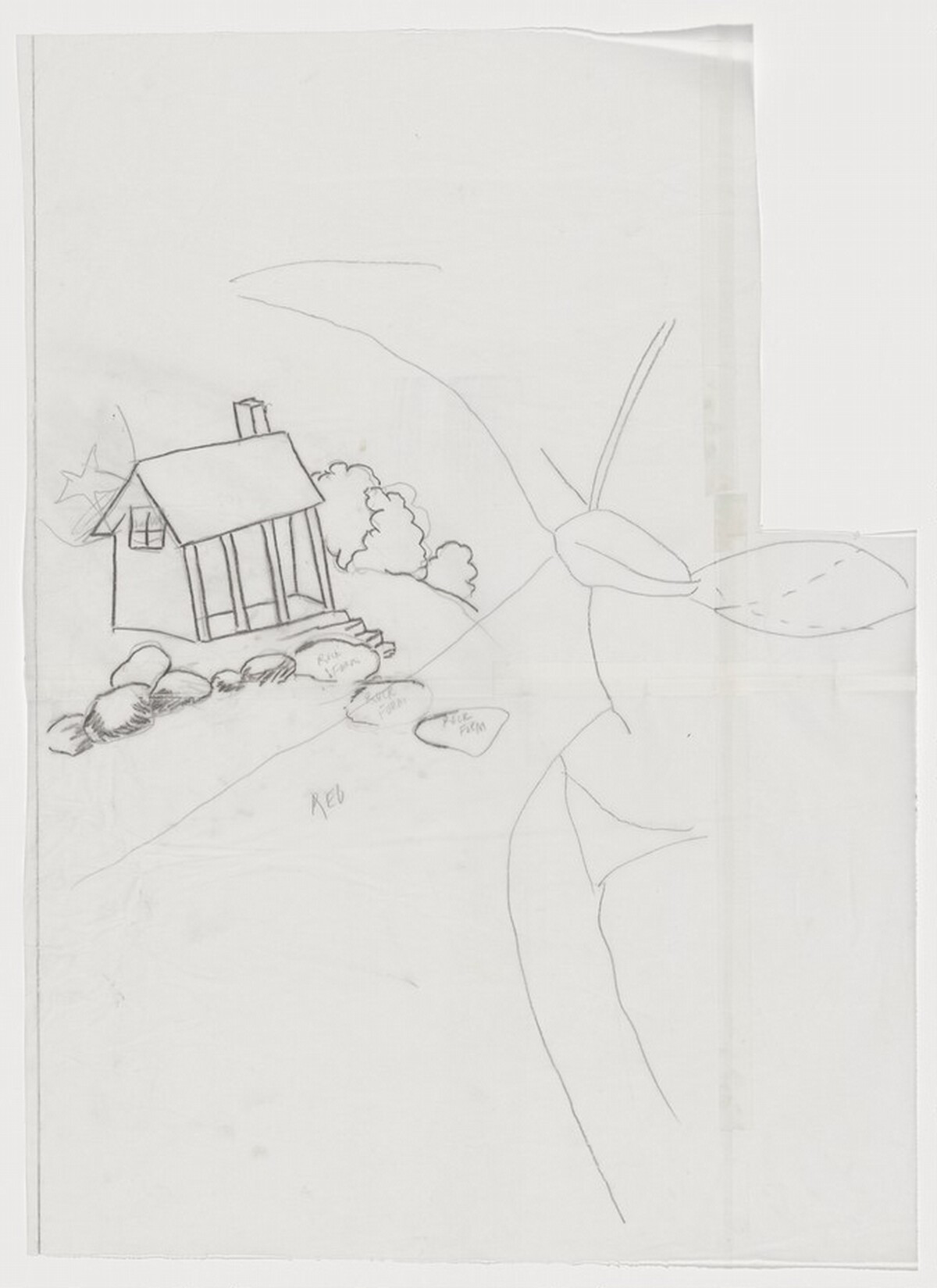 Pontchartrain [preparatory drawing for panel D]