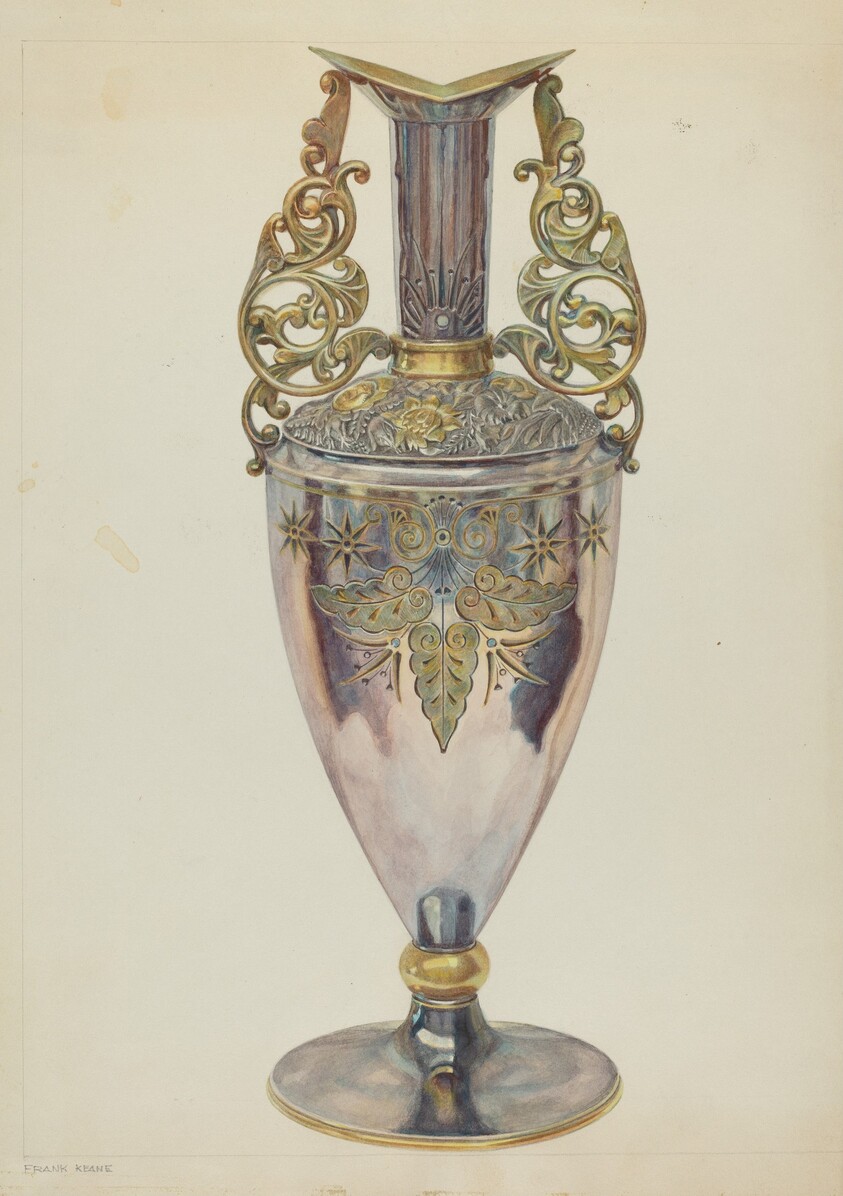 Silver Vase of "Blue" Silver