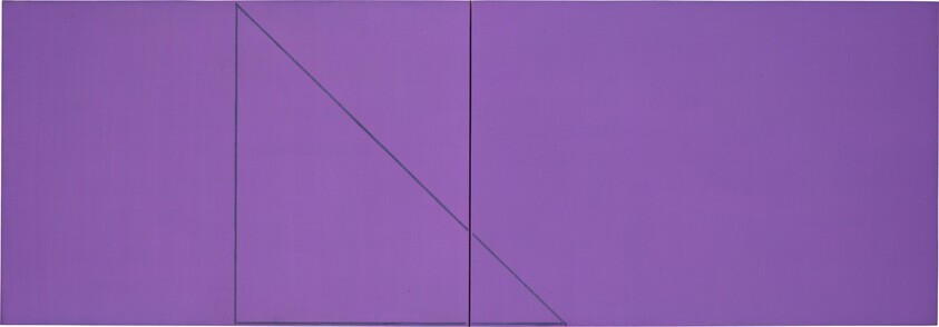 A Triangle within Two Rectangles Violet