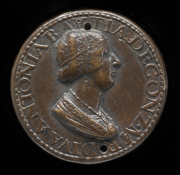 Antonia del Balzo, 1441-1538, Wife of Gianfrancesco Gonzaga di Rodigo 1479 [obverse]