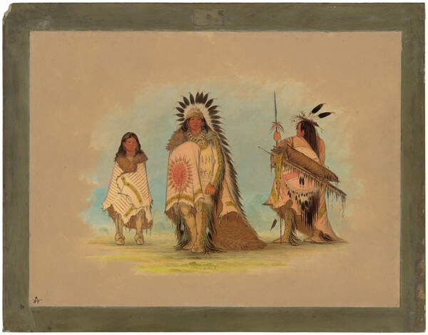 A Sioux Chief, His Daughter, and a Warrior