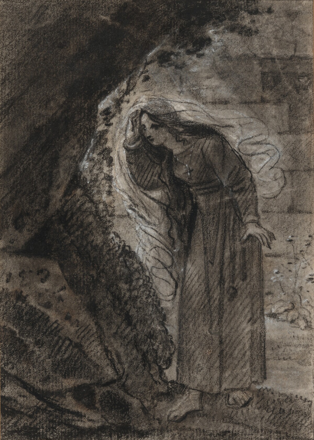 Agnès Entering a Grotto
