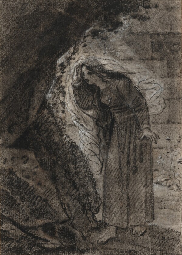 Agnès Entering a Grotto