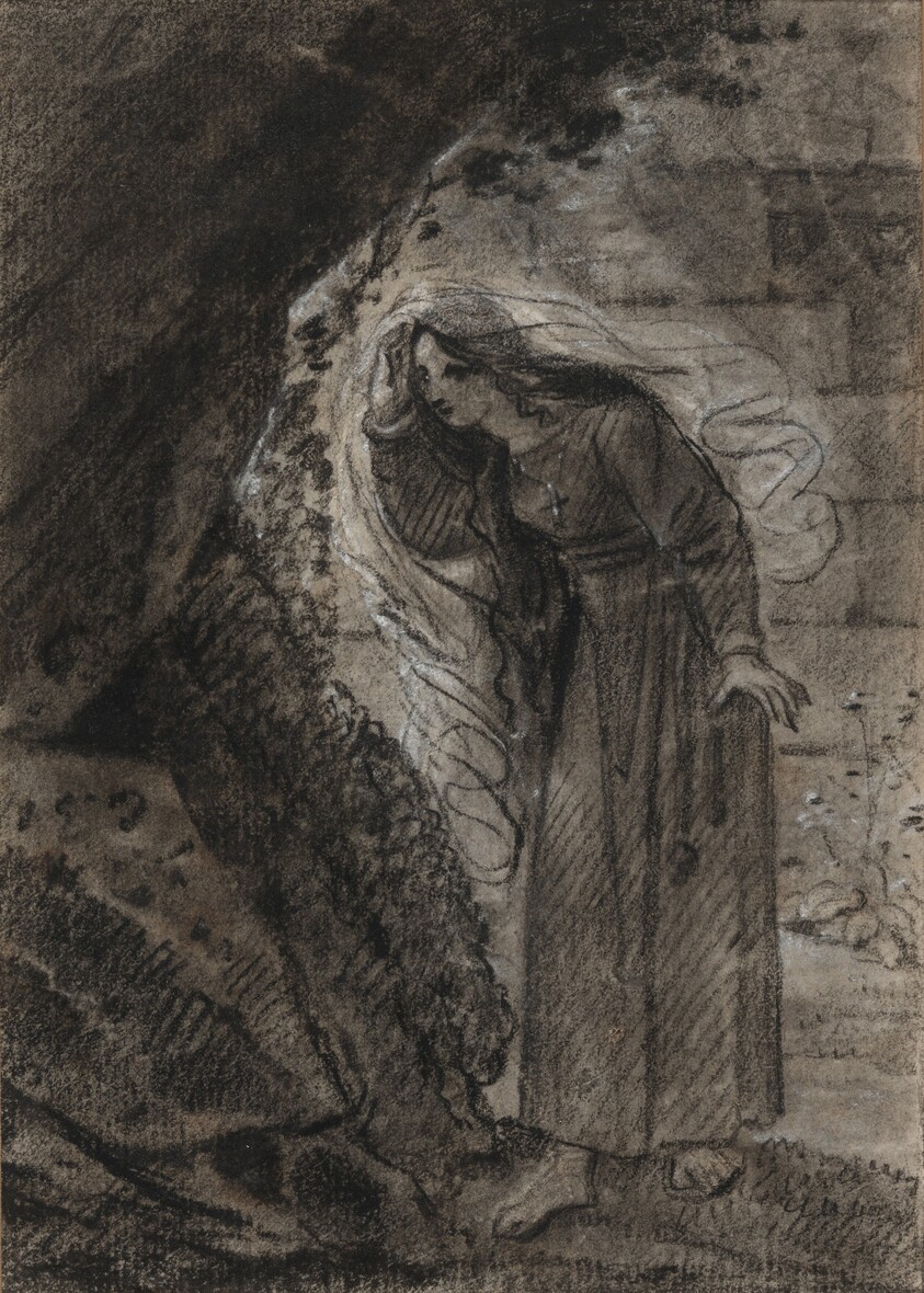 Agnès Entering a Grotto