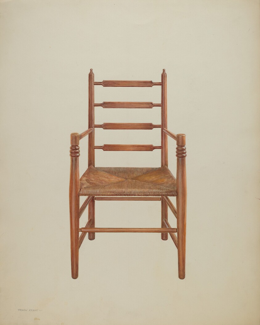 Chair, Pine with Rush Seat
