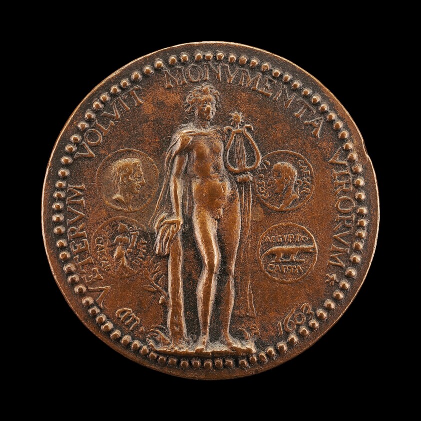 Apollo and Coins of Augustus [reverse]