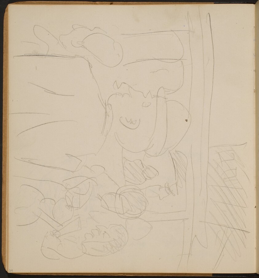 Figuren in Bahnhof [?] (Group of People in Station [?]) [p. 24]