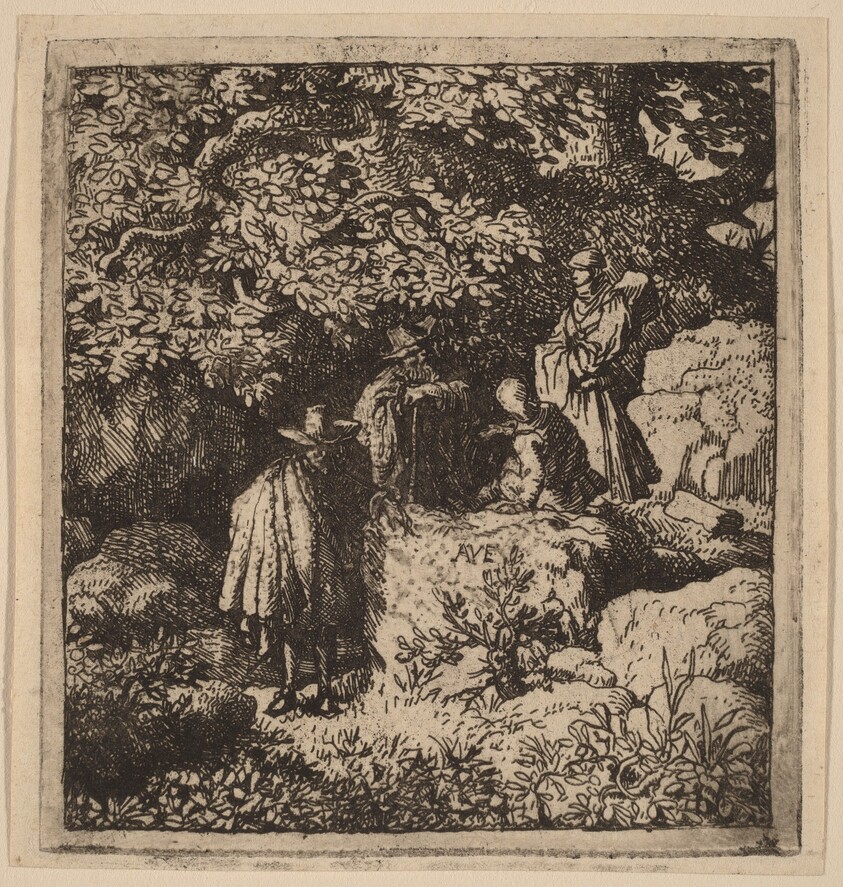 Four Figures under a Tree