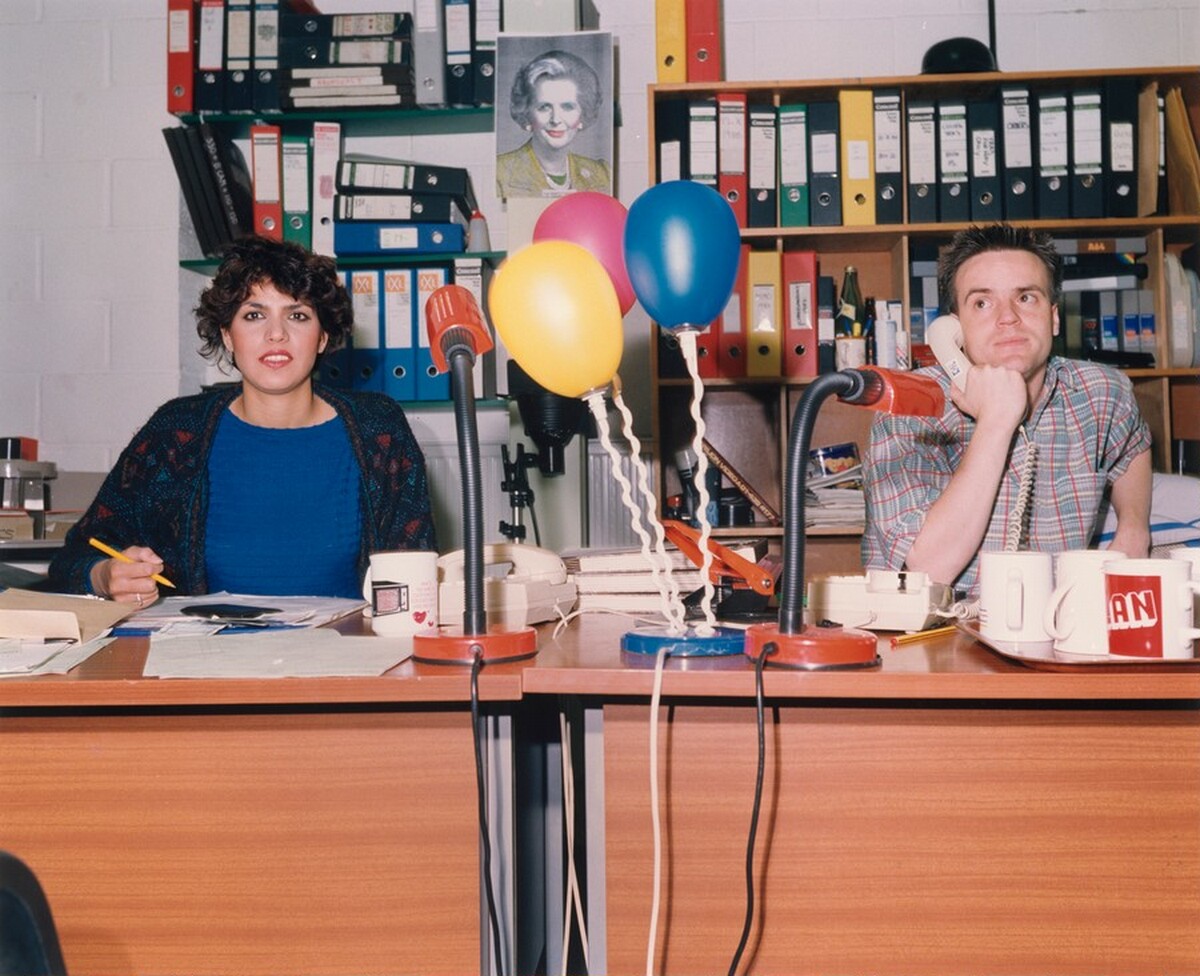 Independent Video Production Company, Equipment Department. Docklands Enterprise Zone. Hire Manager (left), Account Manager (right)