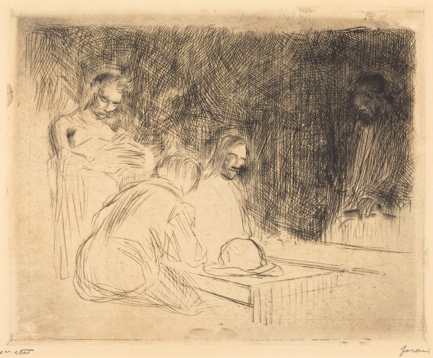 Le repas à Emmaus (3e planche) (The Supper at Emmaus) (third plate)