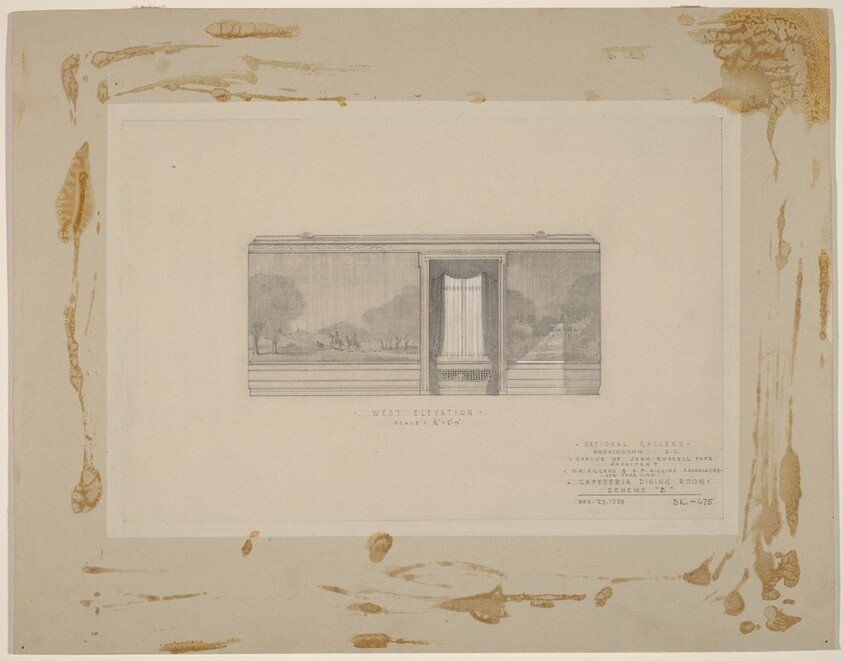 Study of Cafeteria: West Elevation