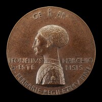 Leonello d'Este, 1407-1450, Marquess of Ferrara 1441 [obverse], Pisanello, 1444