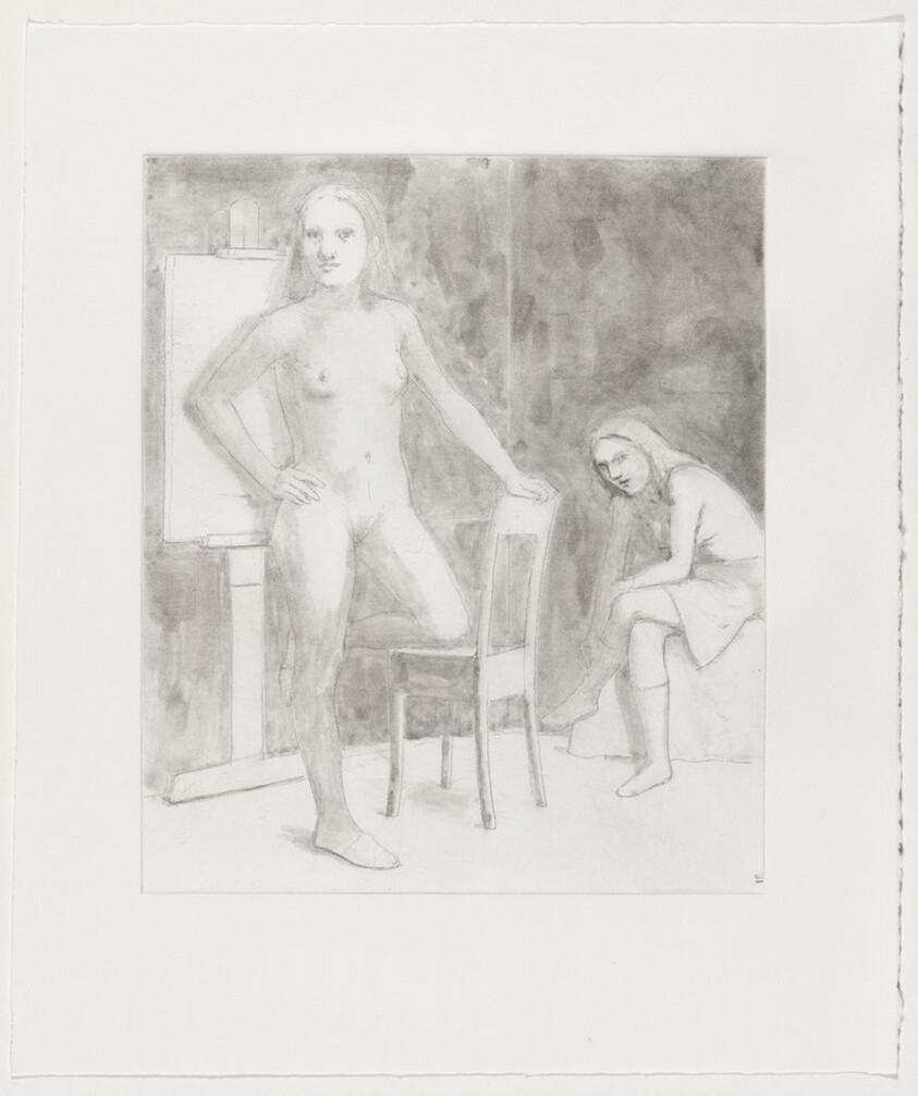 Untitled [Standing Figure with Knee on Chair] [working proof 4]