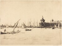 The Dogana, Venice, Sir Muirhead Bone, 1914