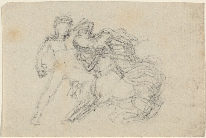 Battle between Man and Centaur