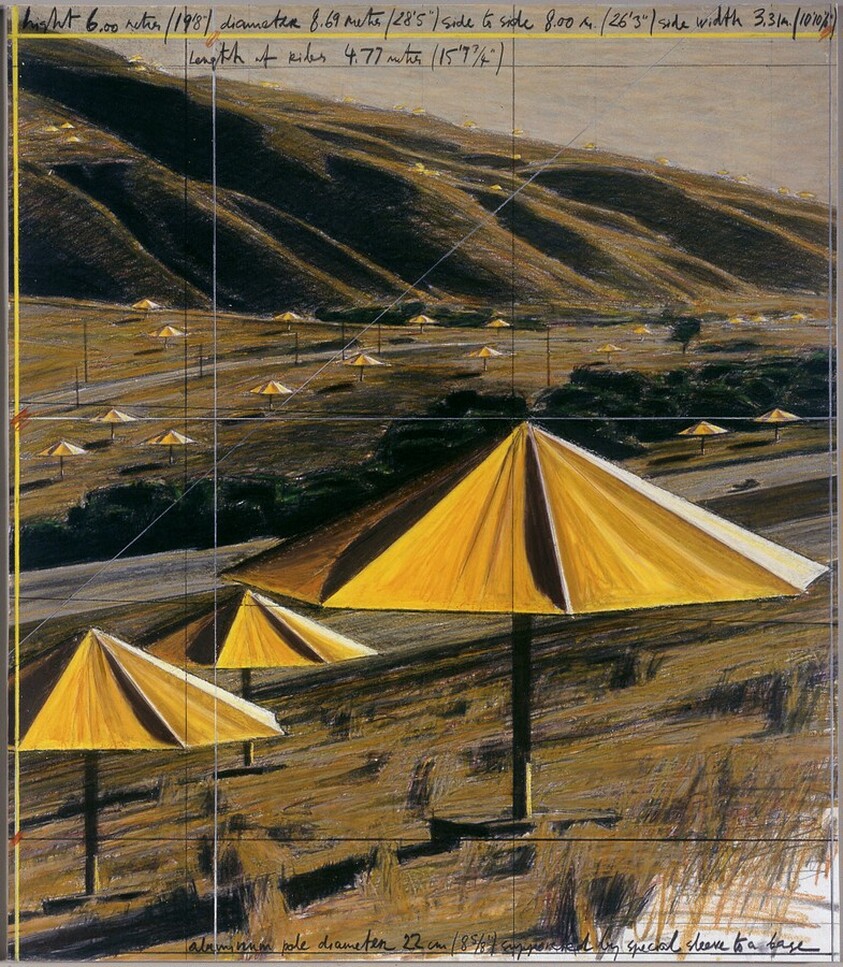 The Umbrellas, Joint Project for Japan and U.S.A. [right panel]