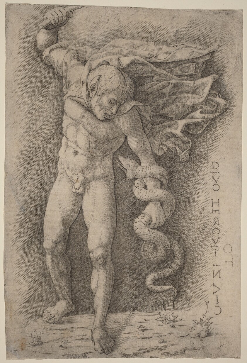 Faun Battling a Snake