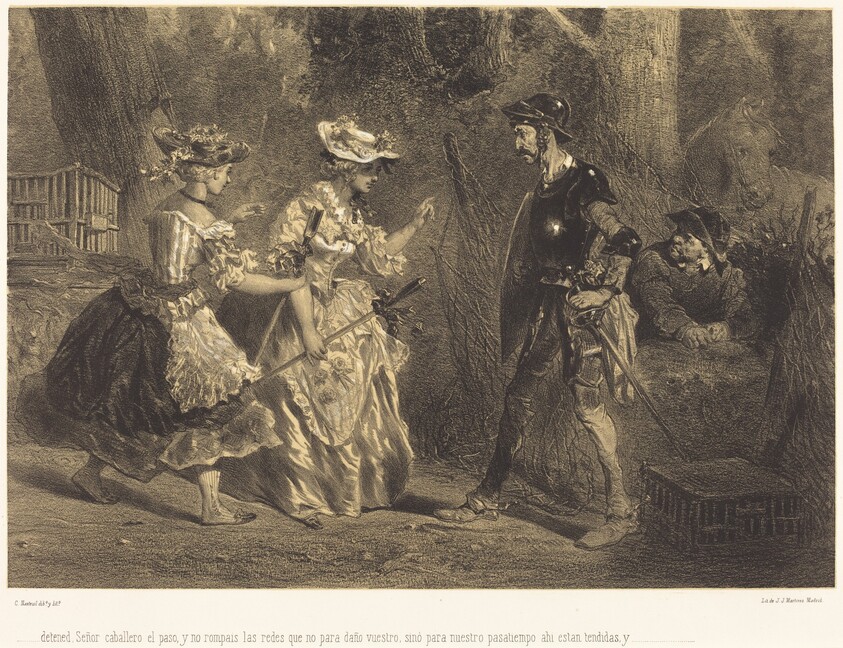 ...detened Señor caballero el paso...