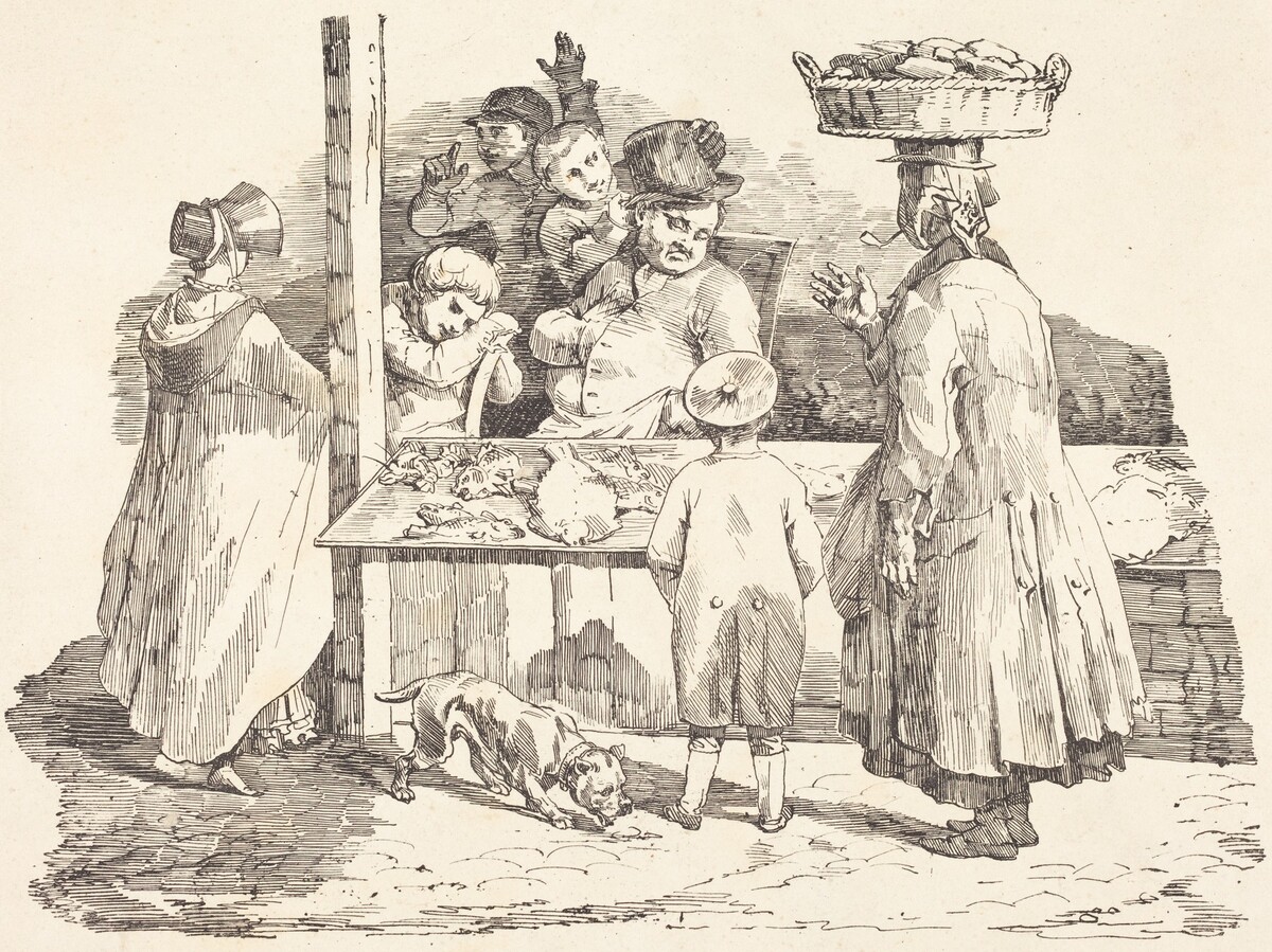 The Dozing Fishmonger (Le marchand de poissons endormie)