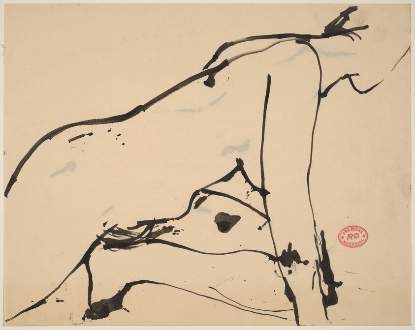 Untitled [female nude crouching]