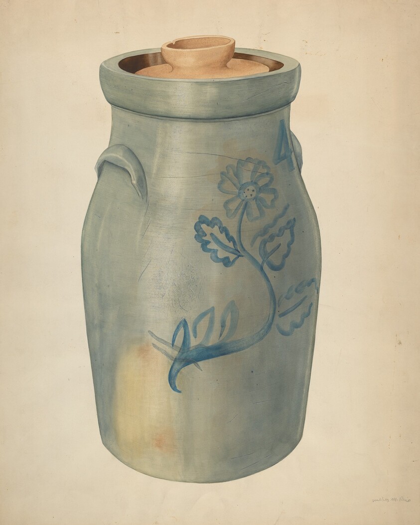 Earthenware Butter Churn
