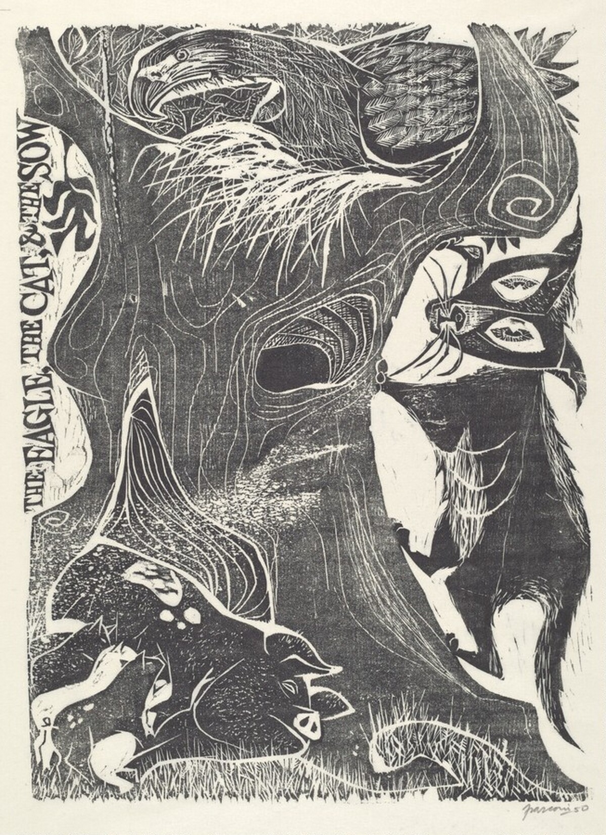 The Eagle, the Cat, and the Sow