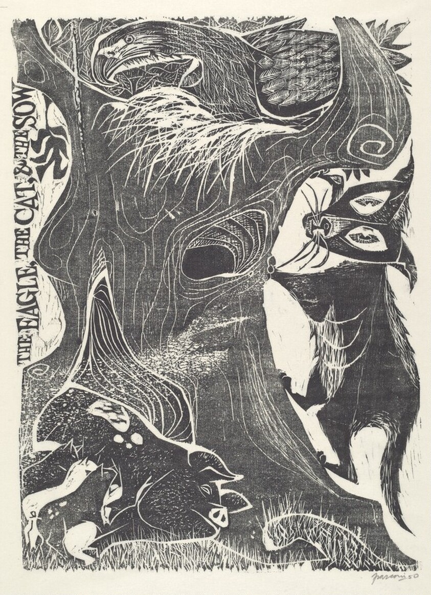 The Eagle, the Cat, and the Sow