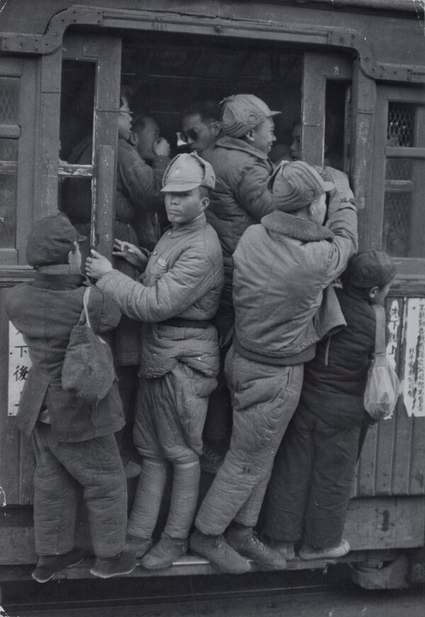 Soldiers on Trolley, Beijing, China