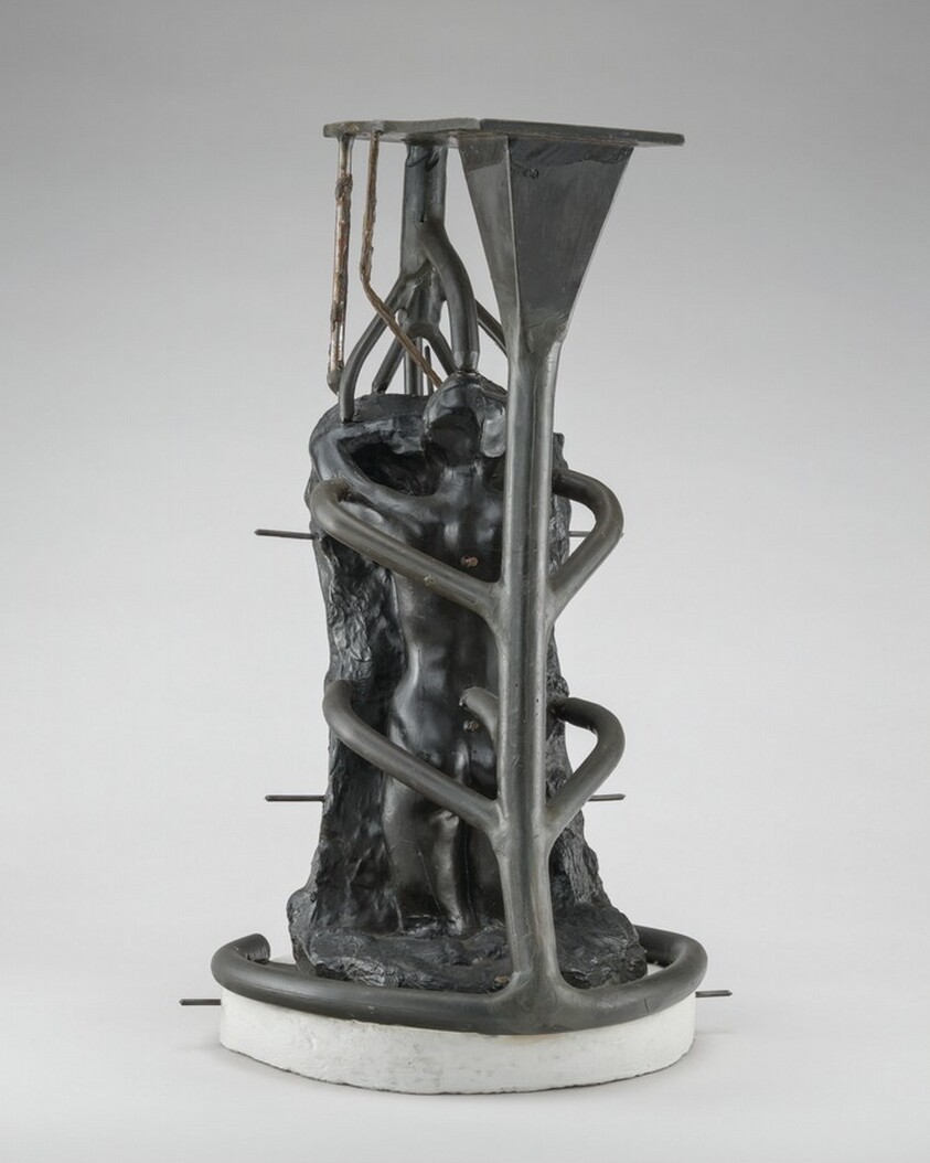 Lost-Wax Casting Display: wax model with conduits [sixth of ten steps]