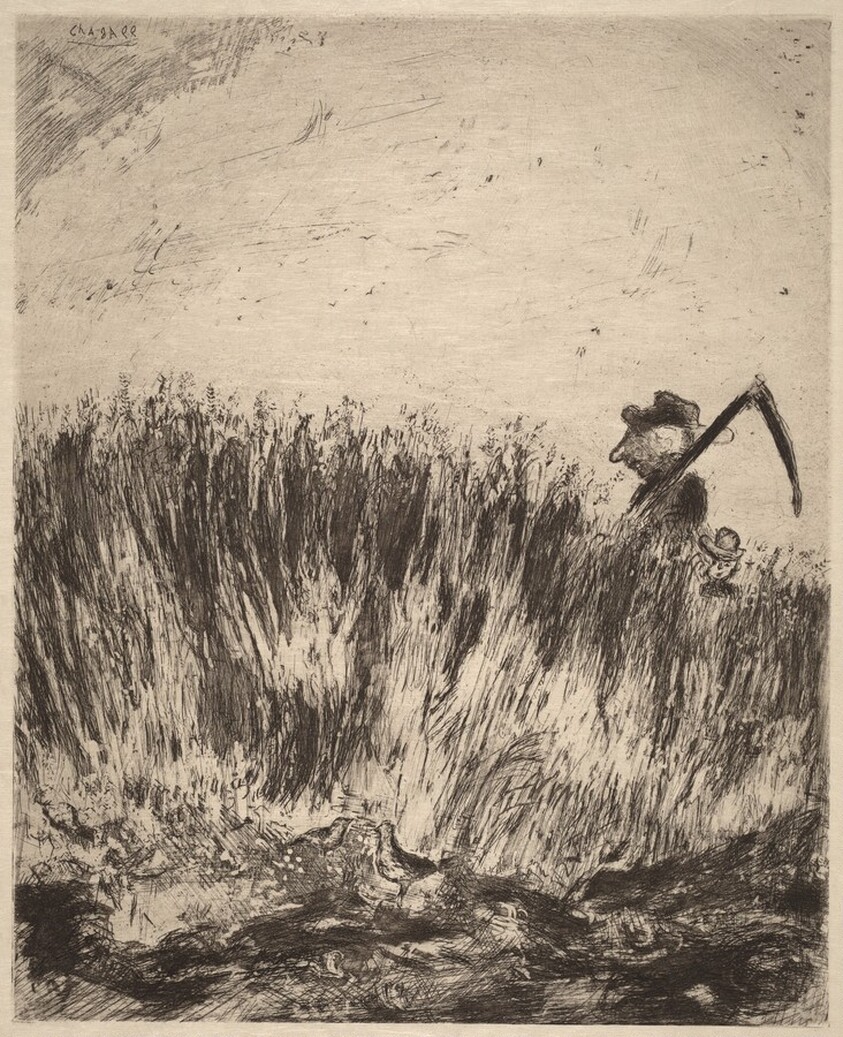 The Lark and Her Little Ones with the Owner of a Field