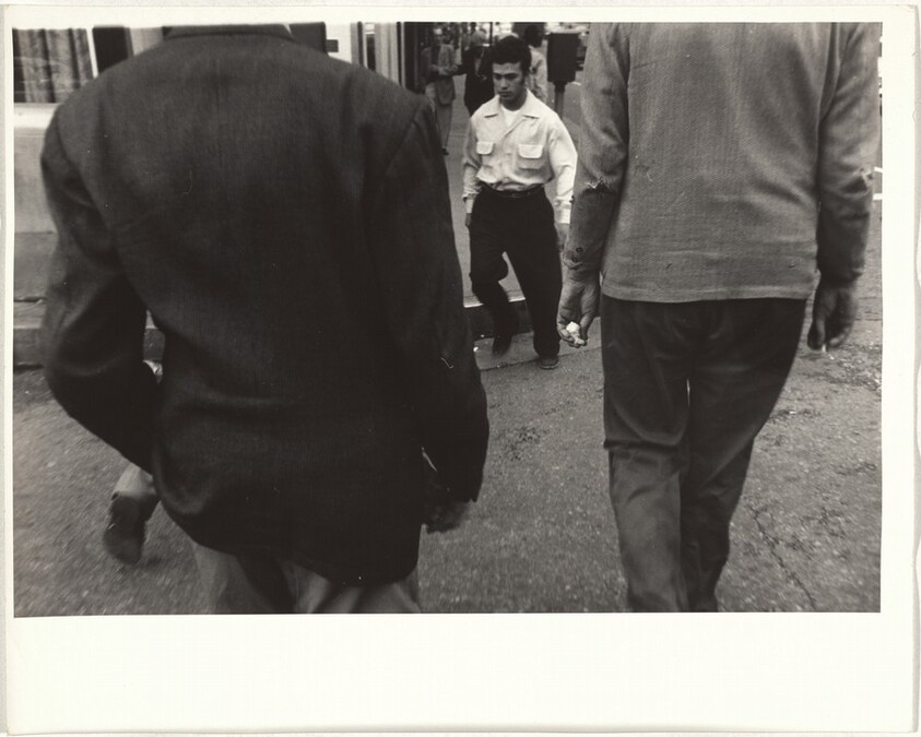 Men crossing street--Los Angeles