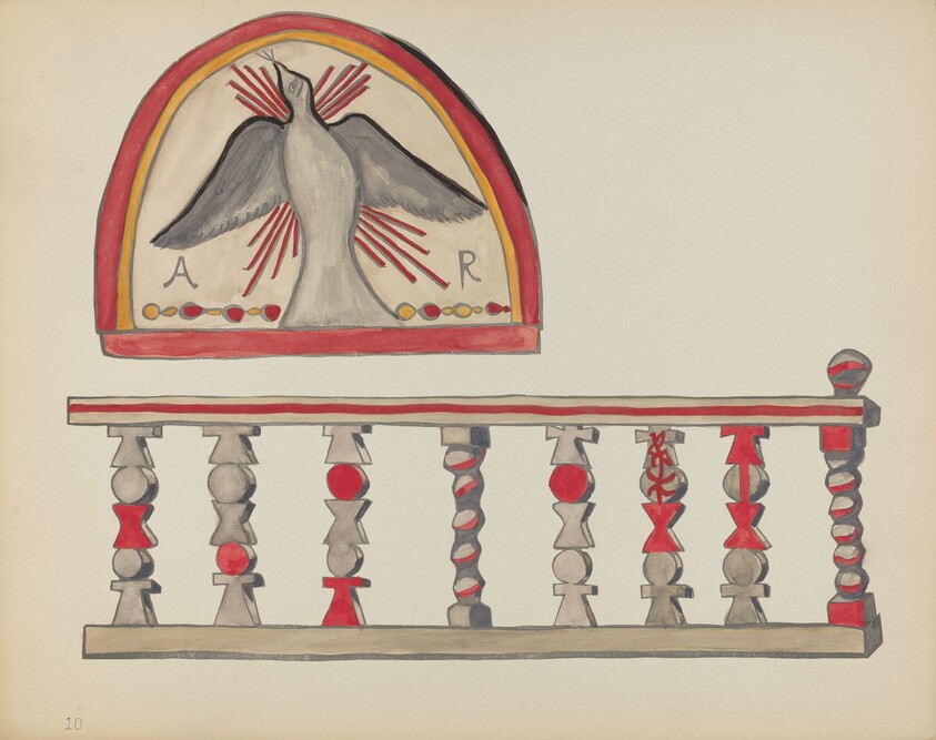 Plate 10: Holy Ghost (Lunette): From Portfolio "Spanish Colonial Designs of New Mexico"