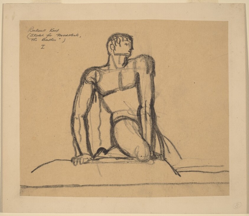 Sketch for Woodblock "Bather" I