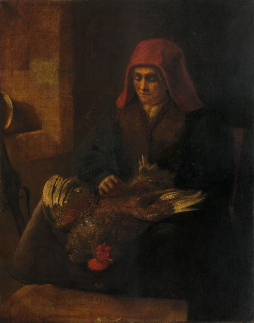 Old Woman Plucking a Fowl