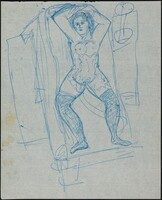Standing Nude with Fishnet Stockings, Max Beckmann
