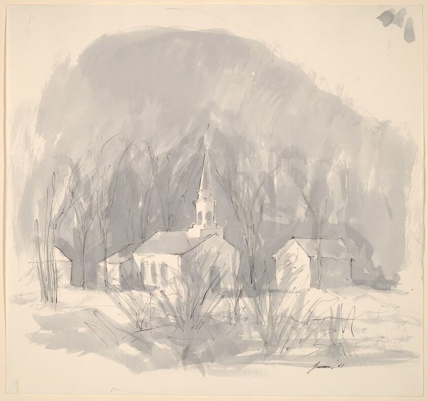 Church and Three Buildings