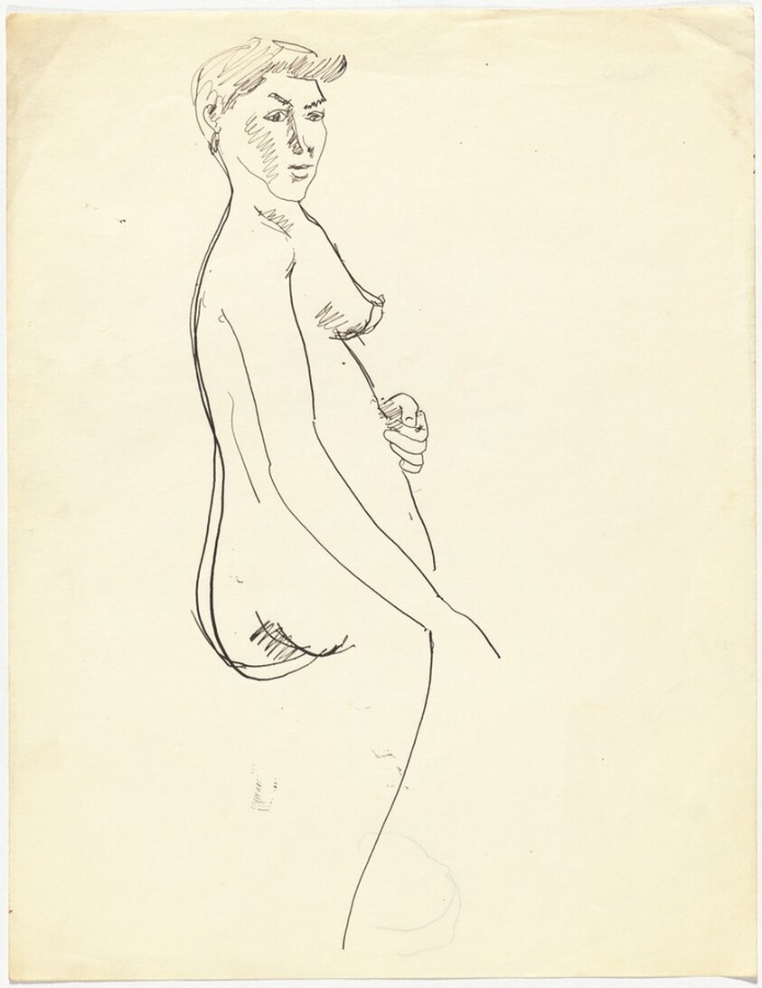 Torso of a Standing Nude Turned to the Right [recto]