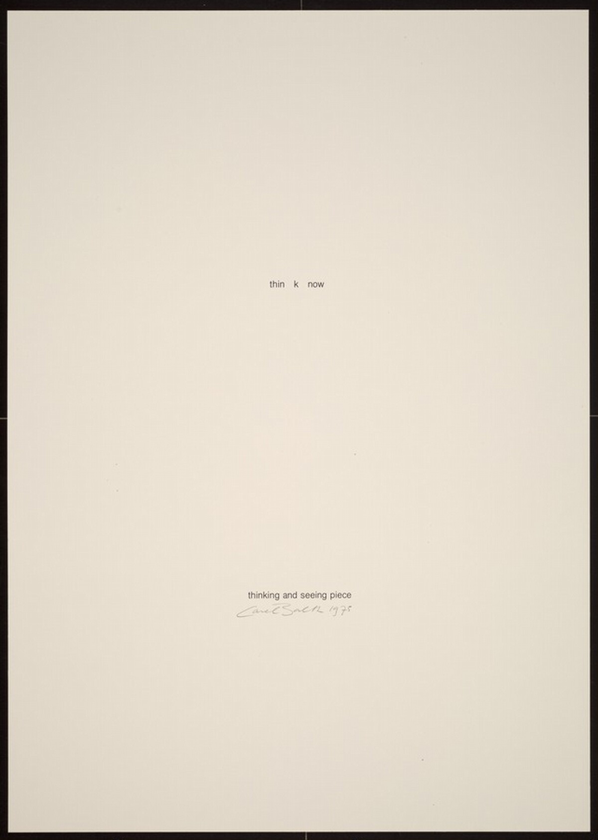 Thinking and Seeing Piece 2/3