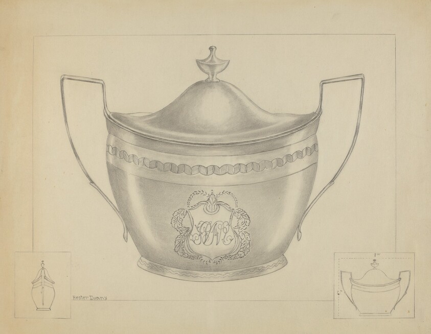Silver Sugar Bowl with Cover