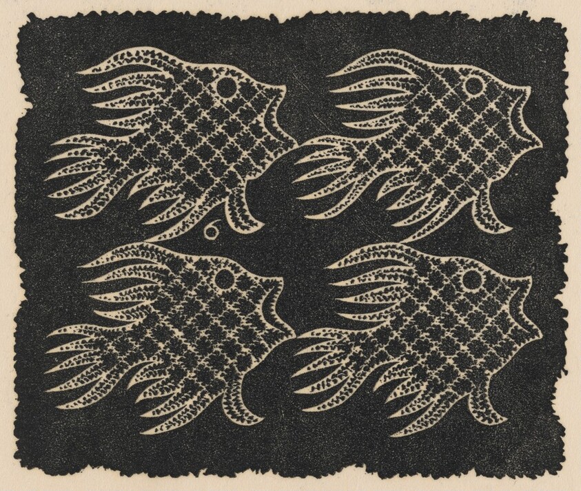 Plane-filling Motif with Fish and Bird