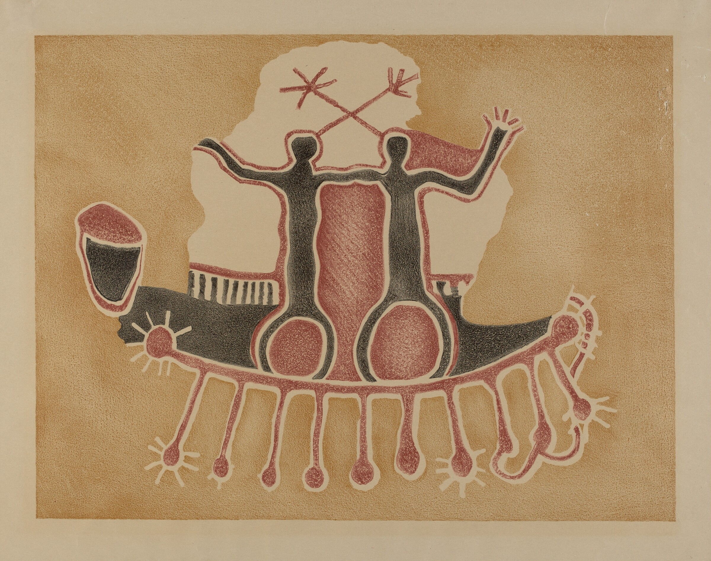Petroglyph - Human Figures, Lala Eve Rivol, 1935/1942