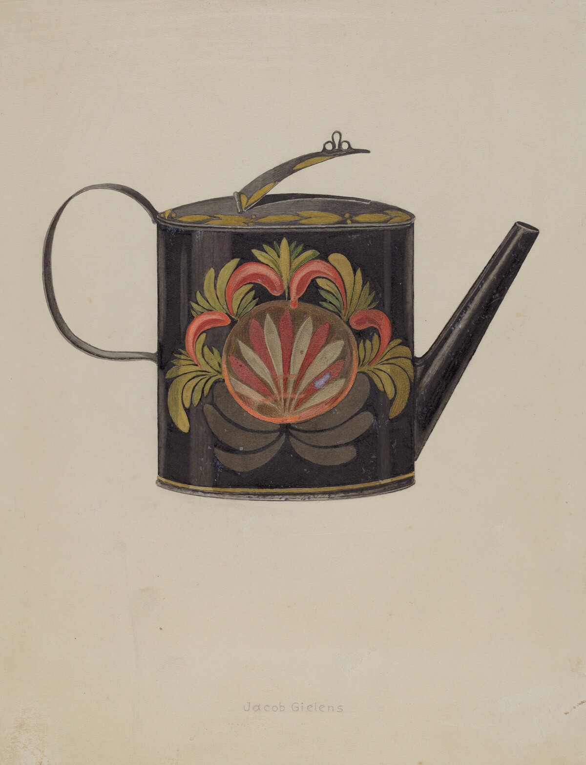 Toleware Tin Coffee Pot