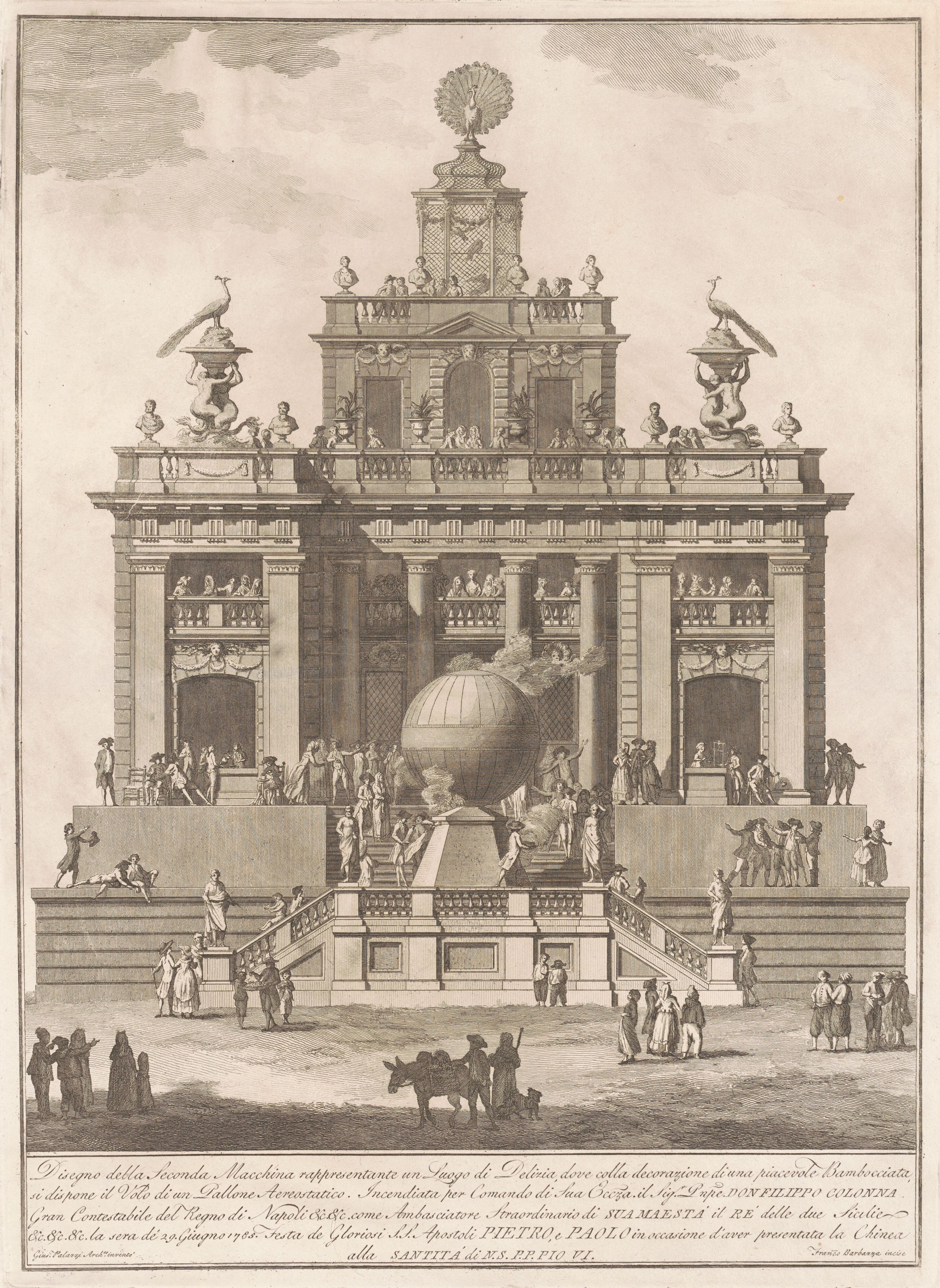 日本最大のブランド The of Temple The 1782: of Chinea the for Macchina Prima 版画