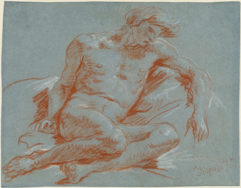 A Seated Male Nude