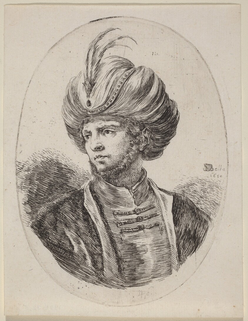 Young Moor with a Slight Beard and Feathered Turban, Turned to the Left
