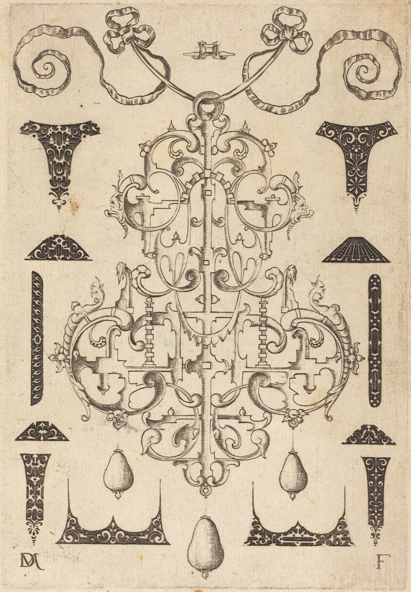 Large Pendant, Surrounded by Twelve Small Studs