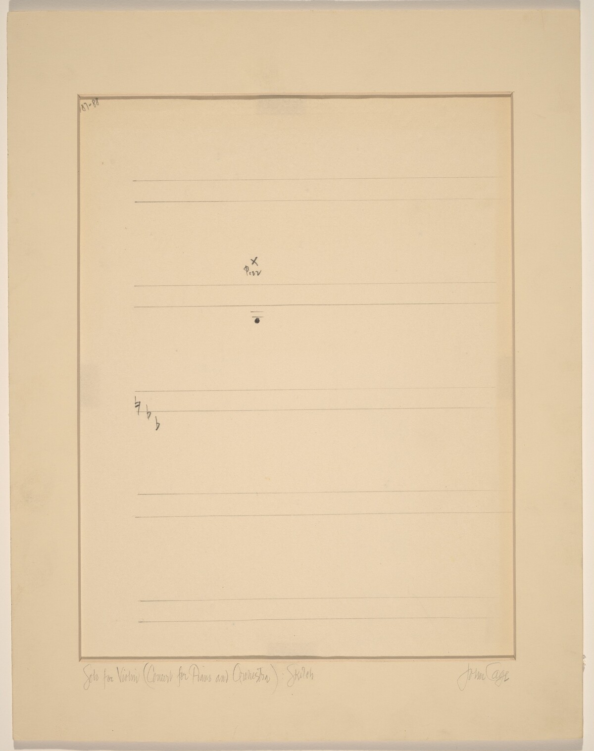 Solo for Violin (Concert for Piano and Orchestra): Sketch