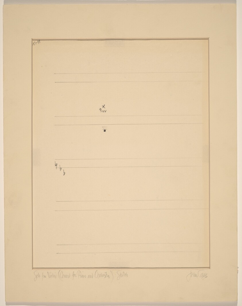 Solo for Violin (Concert for Piano and Orchestra): Sketch