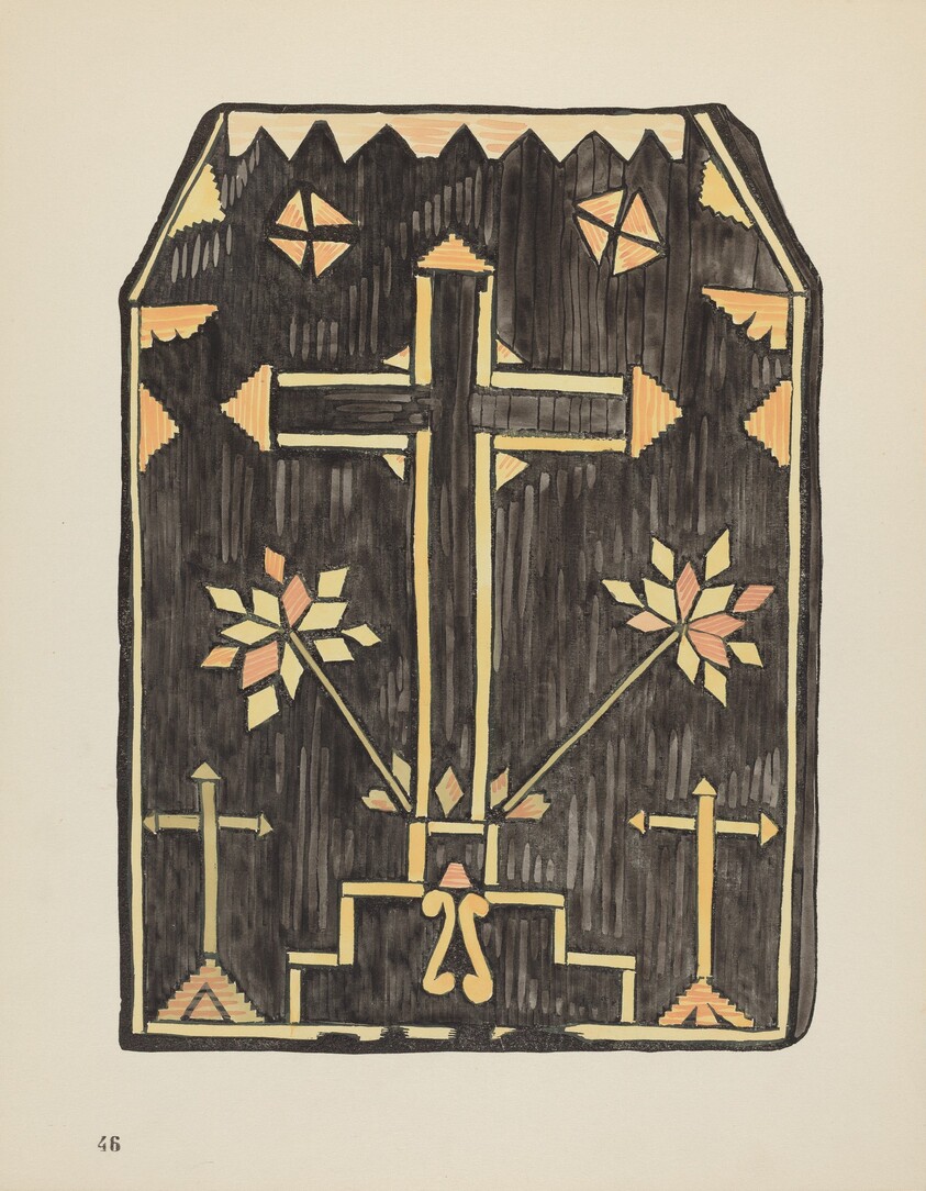 Plate 46: Straw Applique Design: From Portfolio "Spanish Colonial Designs of New Mexico"